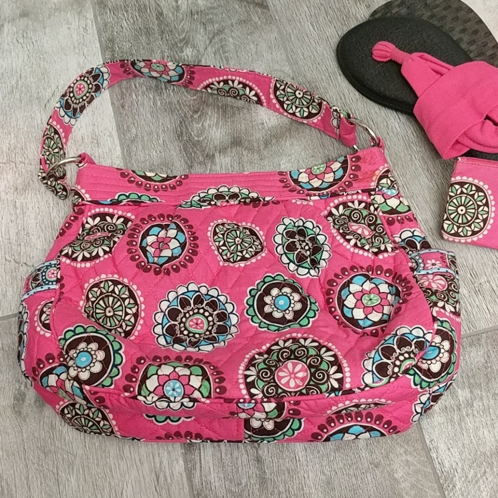 Pink cupcake reversible tote purse